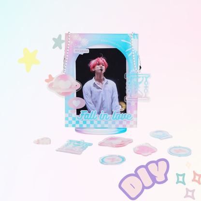 Kpop Acrylic Photocard Holder with Pendant