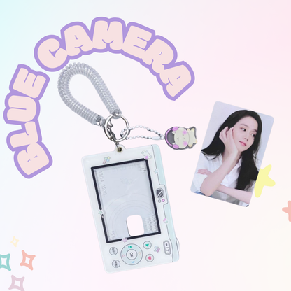 Cute Phone and Camera Photocard Holder Keychain