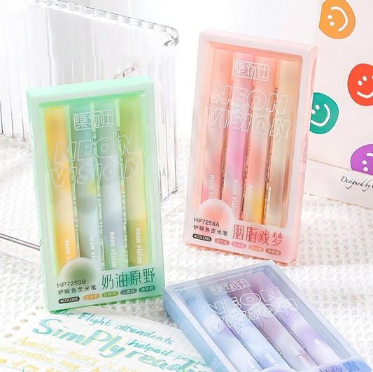 Gradient Color Highlighter Marker Pen Highlighter 4pcs