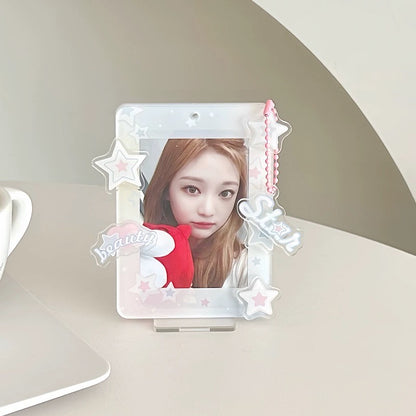 Kpop Acrylic Photocard Holder with Pendant