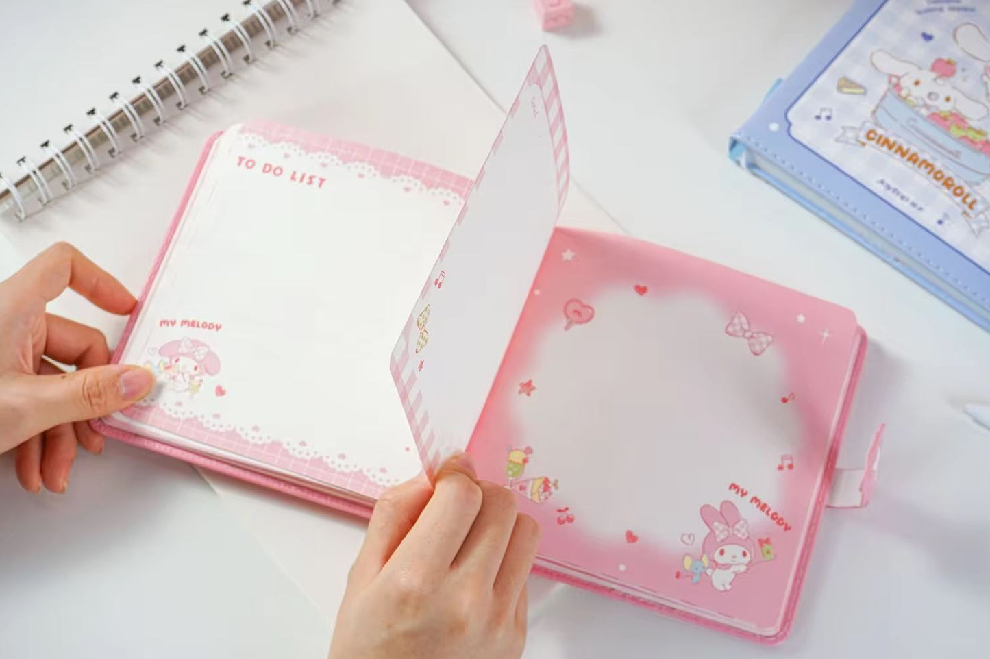 Sanrio Square PU Notebook with Pendant