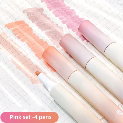 Gradient Color Highlighter Marker Pen Highlighter 4pcs