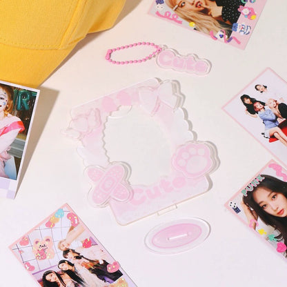 Kpop Acrylic Photocard Holder with Pendant