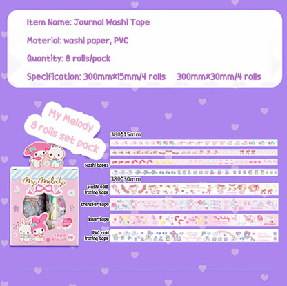 Sanrio 8-Rolls Pack Washi Tape