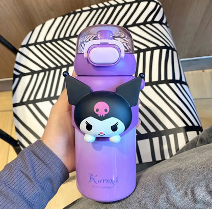 Sanrio Characters Water Bottle with Straw