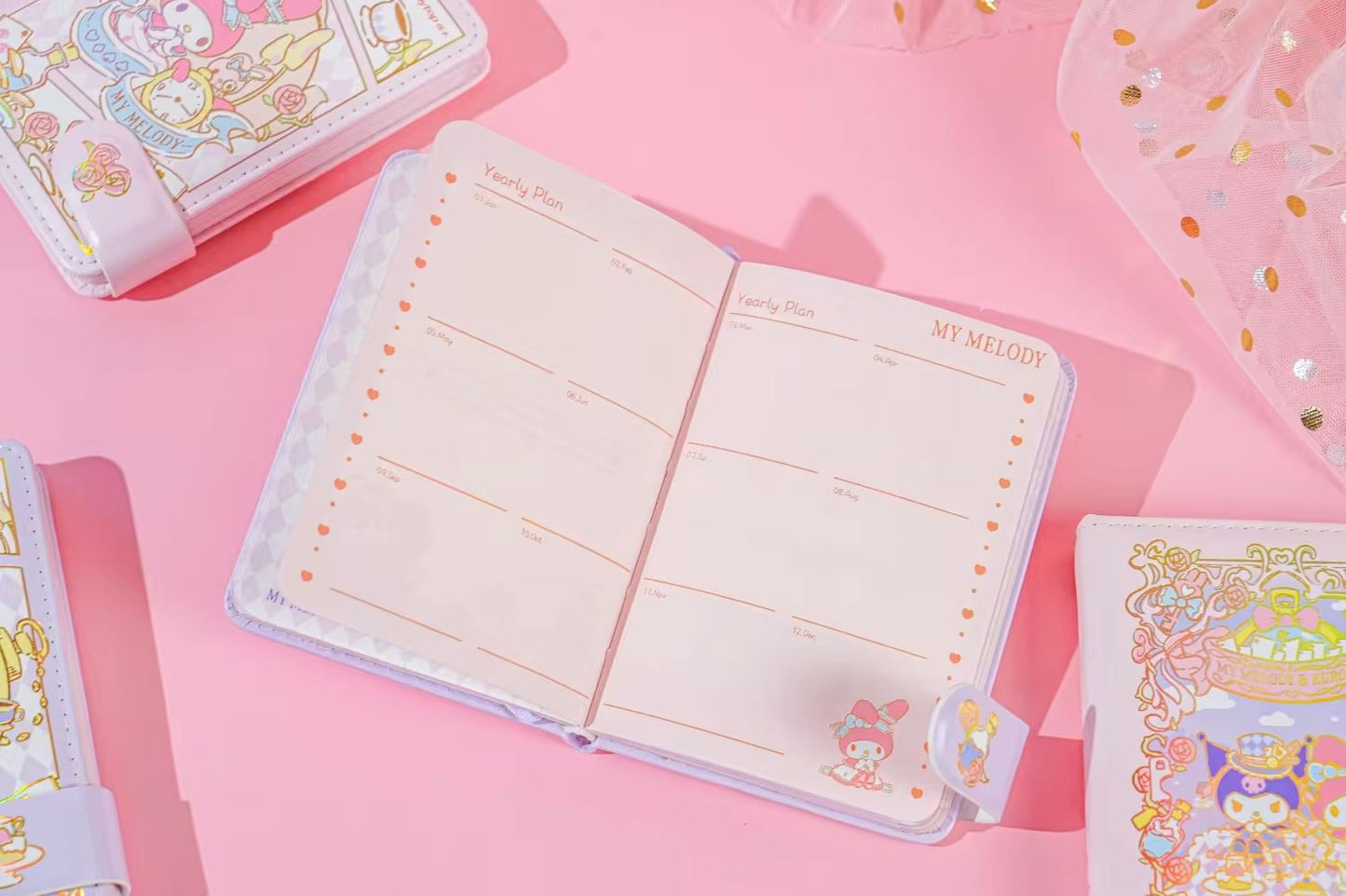 Sanrio My Melody & Kuromi A6 Magnetic Closure Planner Notebook