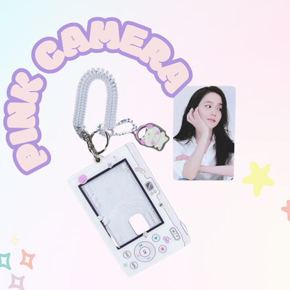 Cute Phone and Camera Photocard Holder Keychain