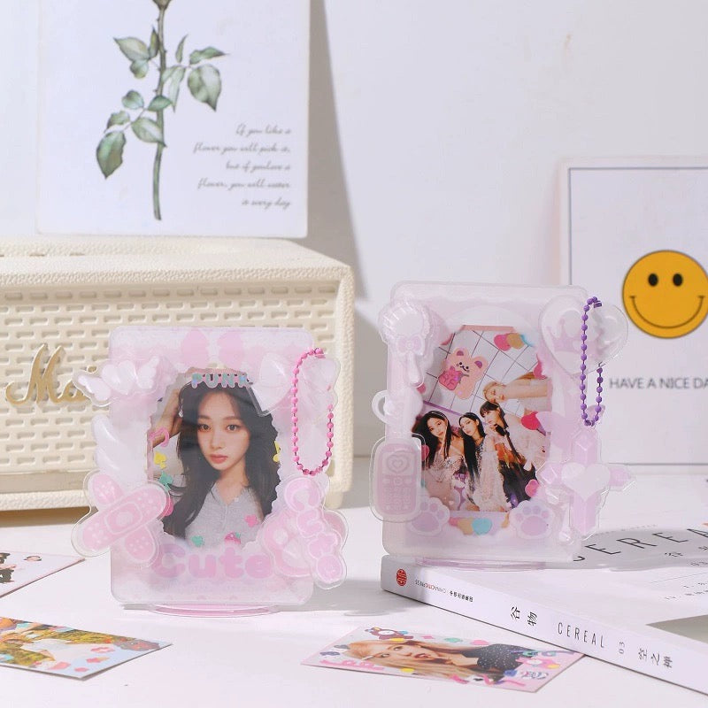 Kpop Acrylic Photocard Holder with Pendant