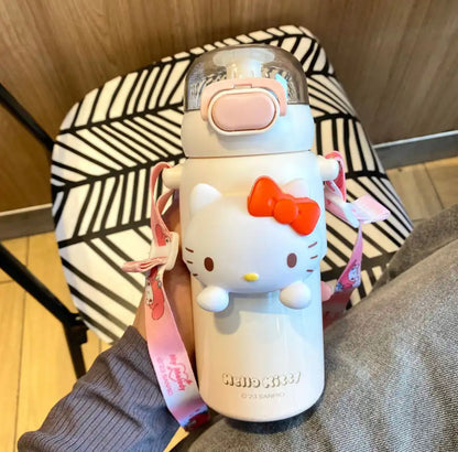 Sanrio Characters Water Bottle with Straw