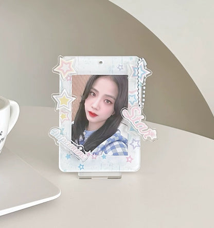 Kpop Acrylic Photocard Holder with Pendant