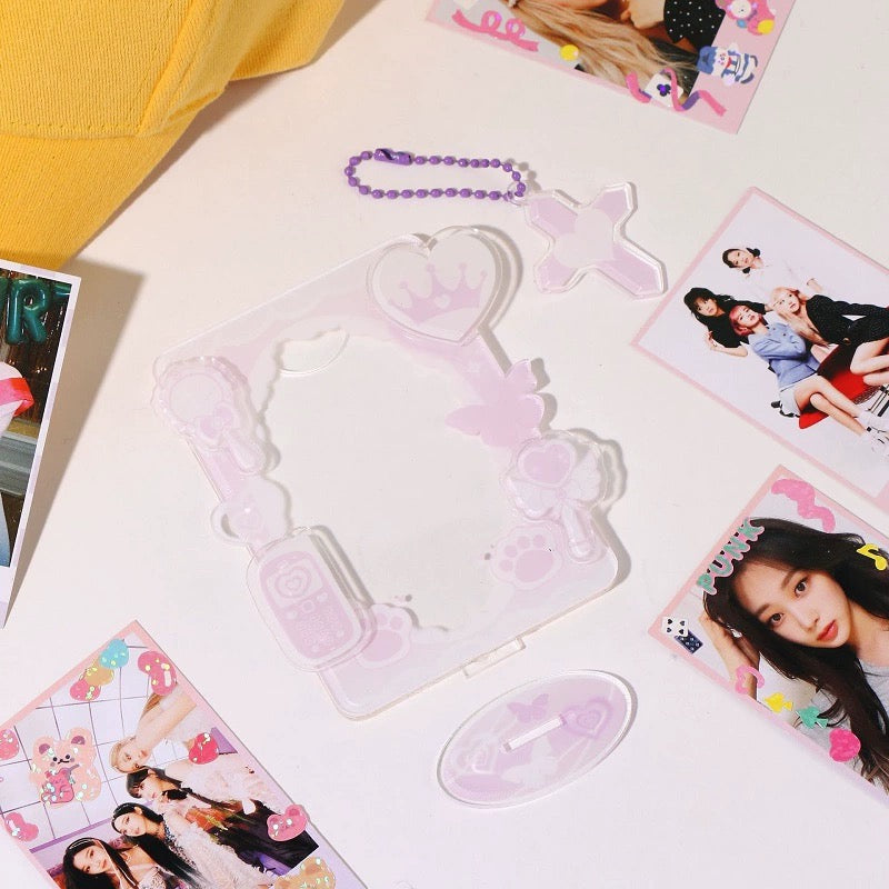 Kpop Acrylic Photocard Holder with Pendant