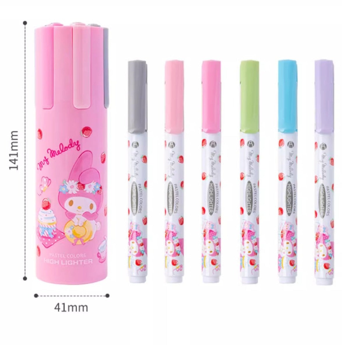 Sanrio Characters Pastel Highlighter 6 colors