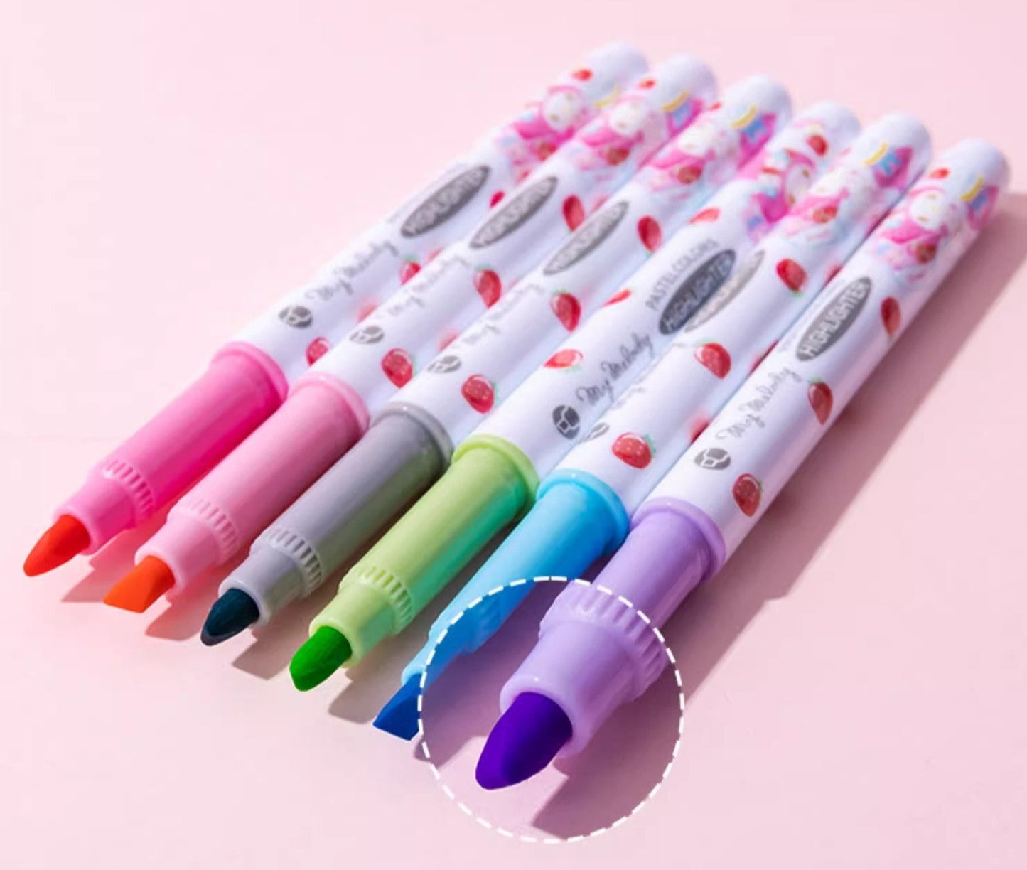 Sanrio Characters Pastel Highlighter 6 colors